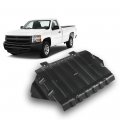Front Black Engine Splash Shield For 07-14 Cadillac Escalade 07-13 Gmc Sierra 1500 Yukon Chevy Silverado Tahoe 
