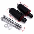 Httmt- Extended Aluminum Spike Frame Sliders Black For 2003-2006 Cbr600rr Cbr600 P N Mt290-016