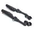 Xkh Group Motorcycle Black Long Angled Adjustable Peg Mounting Kit Flat End Footrest Foot Pegs For V-star Roadstar Suzuki