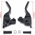 Httmt- Black Silver Skull Smooth Shorty Brake Clutch Levers Compatible With H-d 2008-2013 Touring Trikea