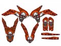 2015-2017 Sx 85 Flaming Gearhead Orange Senge Graphics Base Kit For Ktm 