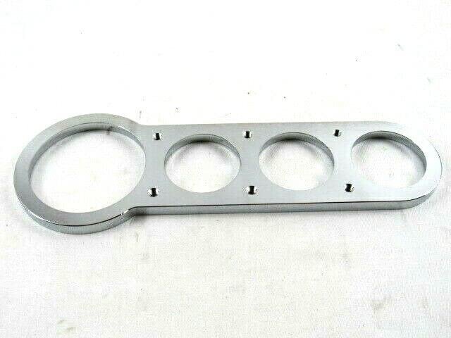 Ball Milled Gauge Panel Bpw-4004 Polished Aluminum With 1 X 3 125 In Hole And 2 0625 Holes For Chevy Ford Mopar Universal Fit
