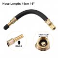 X Autohaux 2pcs 15cm 6 Tire Valve Stem Extension Inflator Extender Hose Universal Fit For Car Motorcycle Bicycle