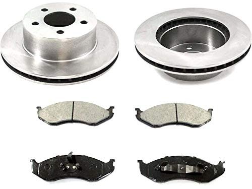 Front Ceramic Brake Pad And Rotor Kit For 1999-2001 Jeep Cherokee