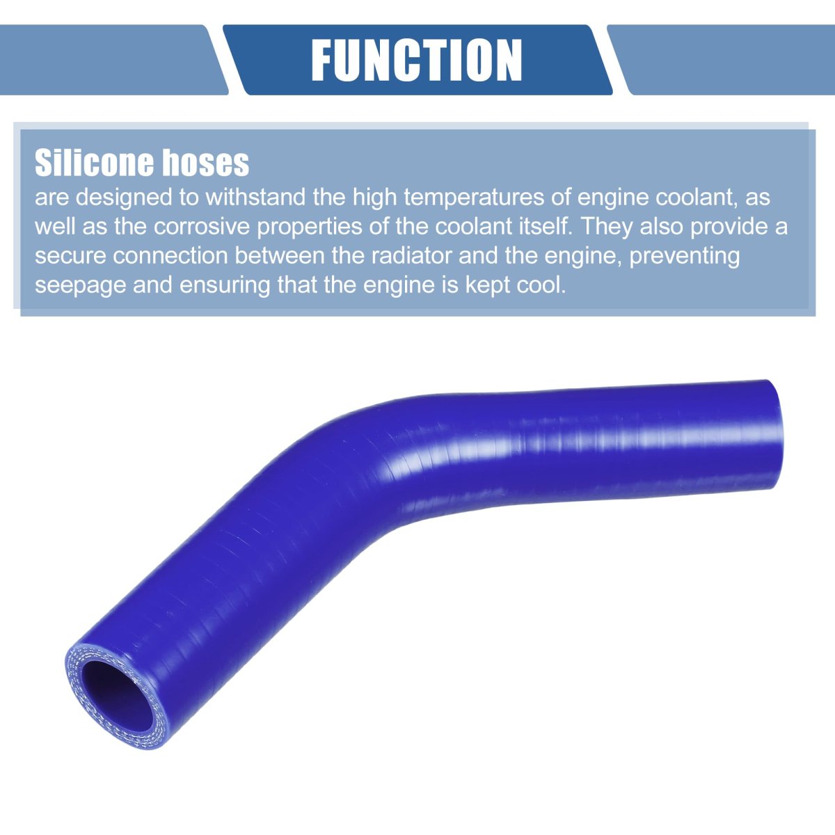 1 Pcs 19-22mm 0 75 87 Id 102mm 4 02 Length 45 Degrees Blue Car Silicone Hose Coolant Universal