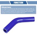 1 Pcs 19-22mm 0 75 87 Id 102mm 4 02 Length 45 Degrees Blue Car Silicone Hose Coolant Universal