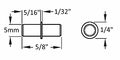 5mm Split-collar Cabinet Shelf Support Pegs Galvanized Zinc Box Of 50 