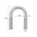 Uxcell U-bolts 5pcs 1 24mm Inner Width 49mm Length M8 304 Stainless Steel U-bolt Fastener For 22mm Pipe Dia