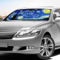Talayituse Van Gogh Starry Night Car Front Windshield Sun Shade Accordion Heat Shield Visor Mat For Uv Rays And Protection