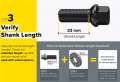 20pcs Extended Black Lug Bolts 14x1 5 33mm Shank Length Not Oem Ball Radius Seat Compatible With Audi Tt A3 A4 S4 A5 S5 A6 S6