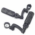 Xkh Group Motorcycle Black Peg Mounting Kit With Eagle Hawk Foot For Bike Equipped 1-1 2 Inch 1 5 Front Engine Guard Frame Tube