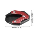 1 Set Motorcycle Kickstand Extension Enlarger Pad Side Stand Support Plate Black Red For Suzuki Jixer 250 Sf 2018-2023