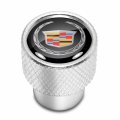Ipick Image For Cadillac Logo In Black On Shining Silver Aluminum Tire Valve Stem Caps