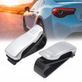 Uxcell Car Vehicle Sun Visor Sunglasses Eyeglasses Glasses Card Ticket Holder Clip Silver Tone 2pcs