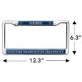 Western Washington University Mascot Full Size Standard License Plate Metal Frame