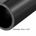 X Autohaux 32mm 1 26 Id Universal Car Straight Silicone Coupler Pipe Replacement 76mm Black