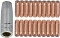 Riverweld Mig Mag Contact Tips M6 035a 0 9mm 140 0177 Conical Gas Nozzle 1 20mm 145 0075 Shroud Assort Size Kit For 15ak Mb15 