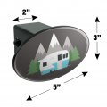 Camper In The Mountains Oval Tow Trailer Hitch Cover Plug Insert