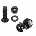Uxcell Nylon Screw Nut Washer Assortment Kit M6x15mm Round Head Machine Bolt Nuts Flat Washers Black 20 Set