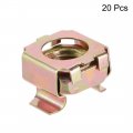 Uxcell M10 Cage Nuts For Server Rack Cabinet Carbon Steel Yellow Zinc Plated Pack Of 20