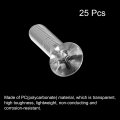 Uxcell M5 X 20mm Plastic Phillips Machine Screws Pc Flat Head Bolts Transparent 25pcs