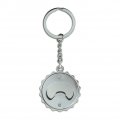 Semi Tractor Trailer Truck Trucker Keychain Chrome Plated Metal Pop Cap Bottle Opener