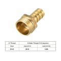 Uxcell Brass Hose Barb Fitting Connector 12mm X G1 2 Male Pipe Adapter