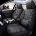 Secos Auto Car Seat Cover Full Set Leather 5-seats Front Rear Cushion Protectors Black For Honda Ford F150 Toyota Chevrolet 