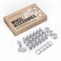 20pcs Chrome Cragar Mag Lug Nuts With Washer 7 16x20 Rh 0 71in Shank Length 1 73in Total 21mm Or 13 16 Hex Compatible Buick