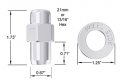 20pcs Chrome Cragar Mag Lug Nuts With Washer 7 16x20 Rh 0 71in Shank Length 1 73in Total 21mm Or 13 16 Hex Compatible Buick