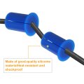 4pcs Wall Grommets For Cables 1 Inch Silicone Bushing Feed Through Routing Kit Cable Pass Ethernet With 8 5mm Hole Blue Outer
