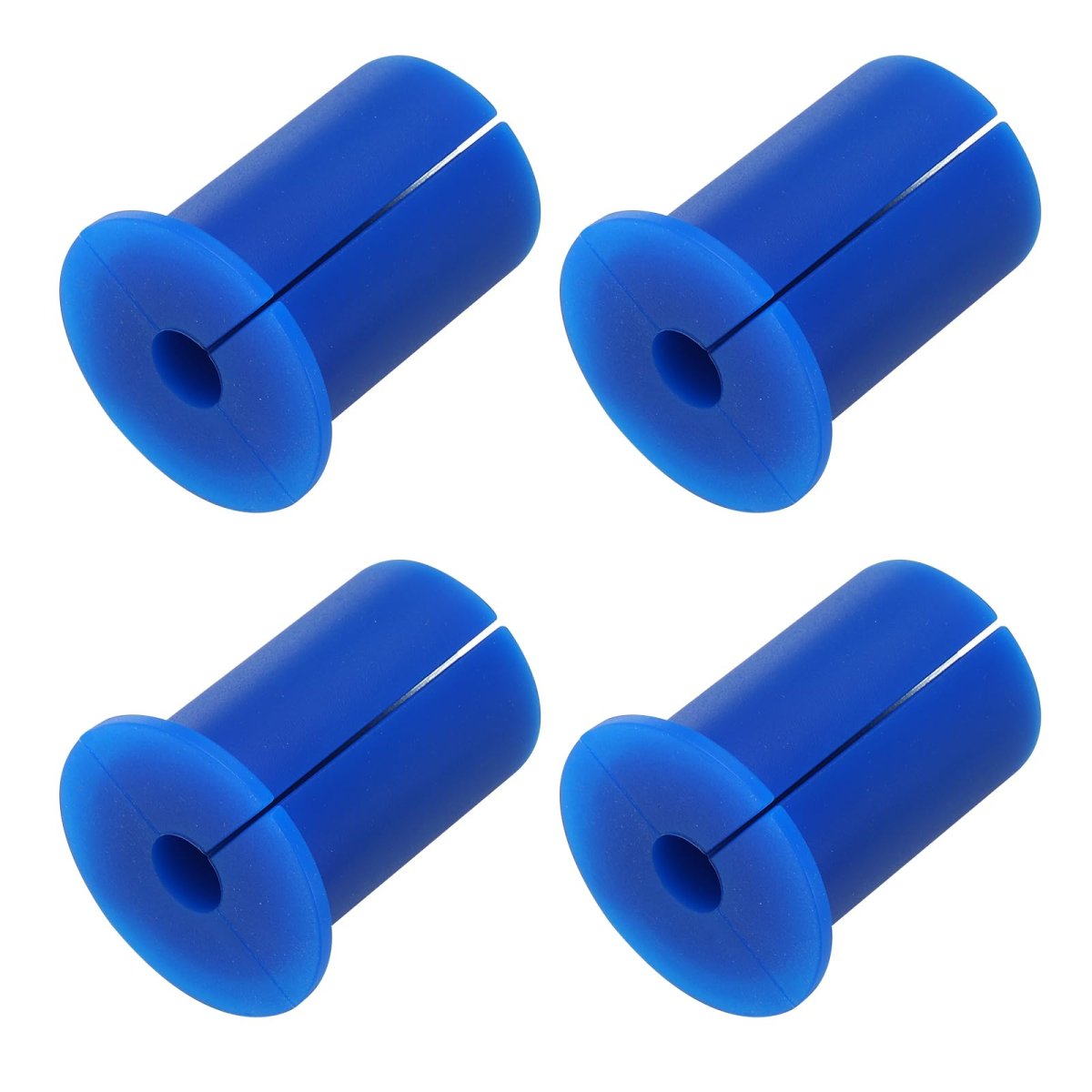 4pcs Wall Grommets For Cables 1 Inch Silicone Bushing Feed Through Routing Kit Cable Pass Ethernet With 8 5mm Hole Blue Outer