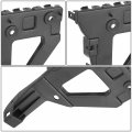 Au1066100 Front Bumper Cover Support Bracket Compatible With Audi A6 2005-2011 Driver Left Side Polished Black