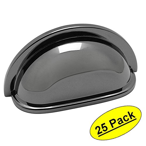 Cosmas 4310bn Black Nickel Cabinet Hardware Bin Cup Drawer Handle Pull 3 Inch 76mm Hole Centers 25 Pack