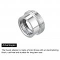 Uxcell Faucet Adapter 2pcs M18mmx6mm Female Thread To M22mmx6mm Male Brass Tap Aerator Connector For Kitchen Bathroom Sink