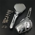 Smt-skull Mirror Compatible With Road Royal Max Vstar 1100 1300 1600 1700 Warrior Virago Chro B075vmpff8