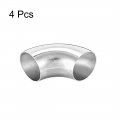 Uxcell Stainless Steel 304 Pipe Fitting Long Radius 90 Degree Elbow Butt-weld 1-1 2-inch Od 1 5mm Thick Size 4pcs