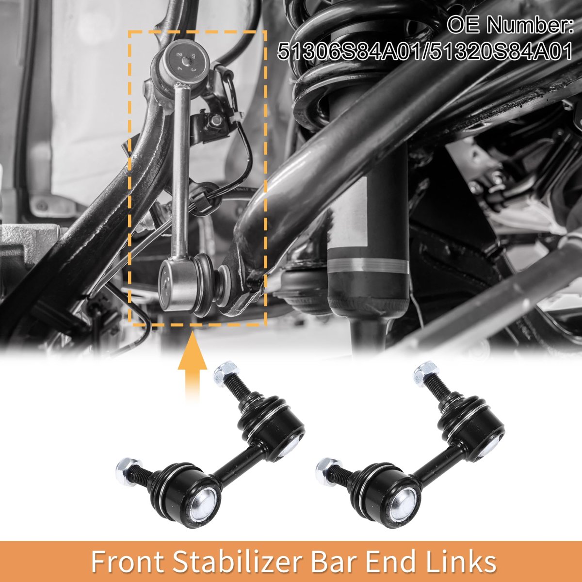 Front Sway Bar Links Stabilizer Link Kit With Bushing For Honda Accord 1998 2002 Suspension No 51306s84a01 51320s84a01 Left