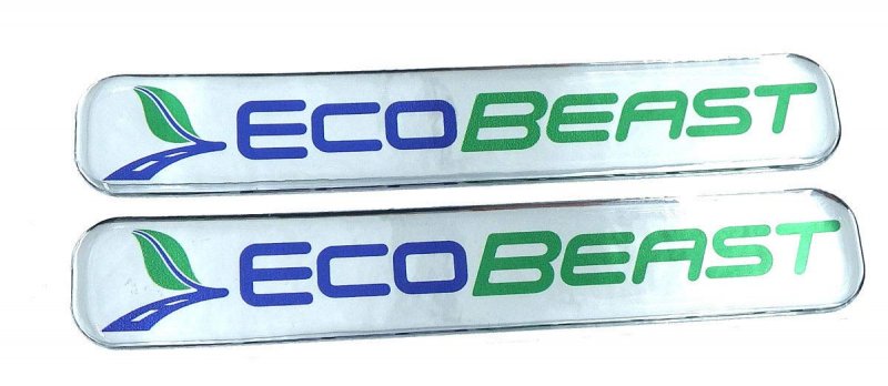 Ecobeast Eco Beast Domed Decal Emblem Chrome Car Stickers 5 X 0 82 2pc Set