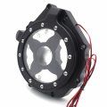 Httmt- Black Engine Stator Cover Clear Red Led Compatible With 04-07 Cbr1000rr 04-14 Cb 1000rr P N Mt050a-bk Red