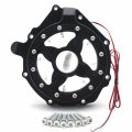 Httmt- Black Engine Stator Cover Clear Red Led Compatible With 04-07 Cbr1000rr 04-14 Cb 1000rr P N Mt050a-bk Red