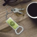 Graphics More Mint Chocolate Chip Donut Yummy Green Keychain Rectangle Chrome Plated Metal Bottle Cap Opener