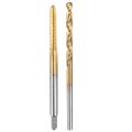 Tap And Drill Bit Set 1pcs 4-40 Unc Straight Flute Thread Screw Taps 2 3mm Twist Bits Titanium Coated Hss-6542 Tapping 