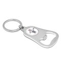 Ford Mustang Tri-bar White Logo Chrome Finish Flat Bottle Opener Metal Key Chain