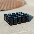 20pcs Black Bulge M14x1 5 Lug Nuts Conical Cone Taper Acorn Seat Closed End 1 Inch Length Installs With 19mm Or 3 4 Hex Socket