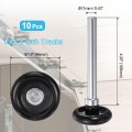 Uxcell 10pcs 1 8 Nylon Garage Door Rollers For 2 Track 4 25 Stem Standard Black