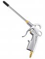 Heavy Duty Air Blow Gun For Compressor 6 4 In Extended Steel Nozzle With Rubber Tip 1 Brass Quick Connector High Volume 