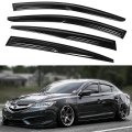 Premium 3d Wavy Sport Black Window Visor Rain Guard Deflector Compatible For 2013-2022 Acura Ilx