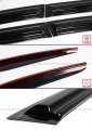Premium 3d Wavy Sport Black Window Visor Rain Guard Deflector Compatible For 2013-2022 Acura Ilx