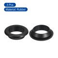 3 Pcs Rubber Grommets 35mm Id 40mm Drill Hole Double Sided Hollow Firewall Plugs Round Electrical Wiring Gasket Black